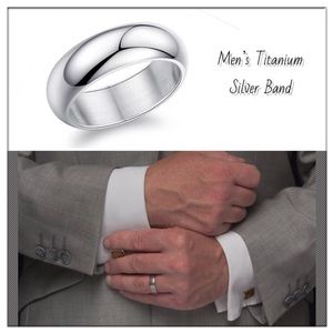 Men’s Titanium Silver Band